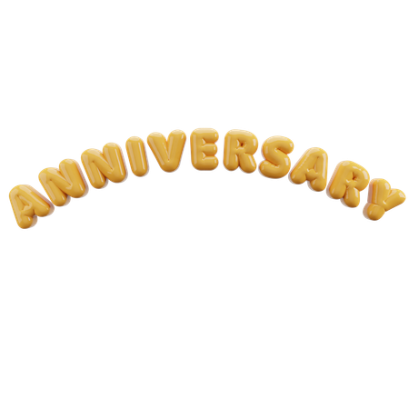 Balloon Letter Anniversary Sticker  3D Icon