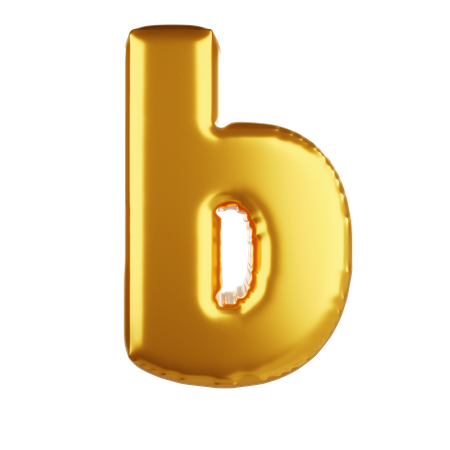 Balloon letter b lower case  3D Icon