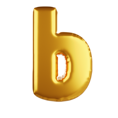Balloon letter b lower case  3D Icon