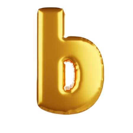 Balloon letter b lower case 3D Icon