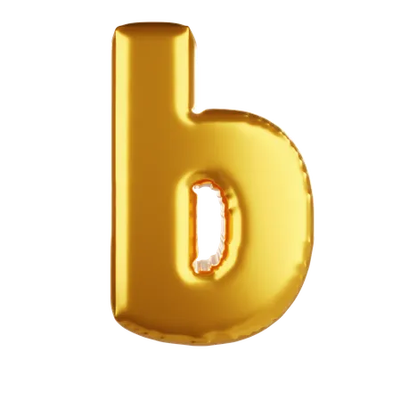 Balloon letter b lower case 3D Icon