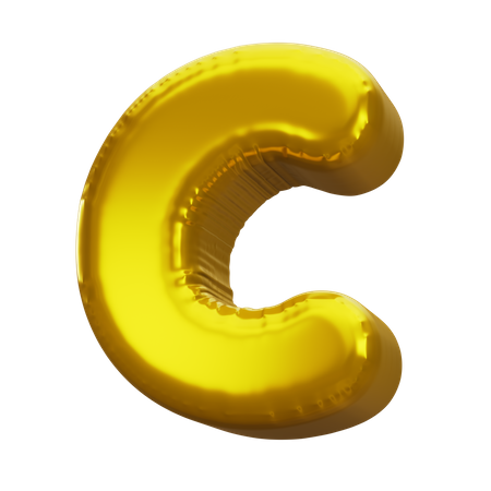 Balloon Letter C  3D Icon