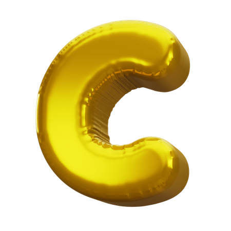 Balloon Letter C  3D Icon