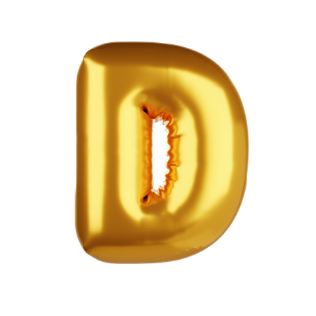 Balloon letter D  3D Icon