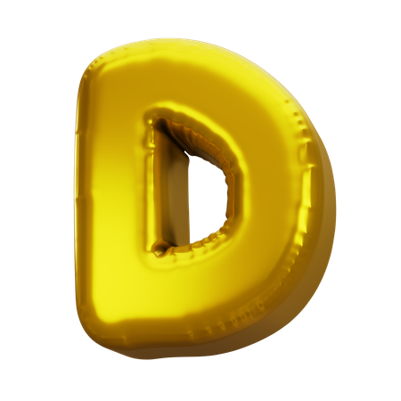 Balloon Letter D  3D Icon