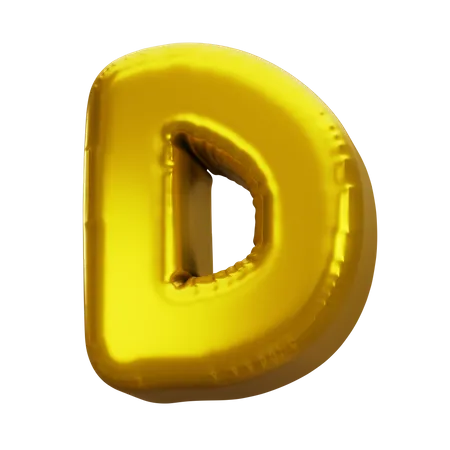 Balloon Letter D  3D Icon