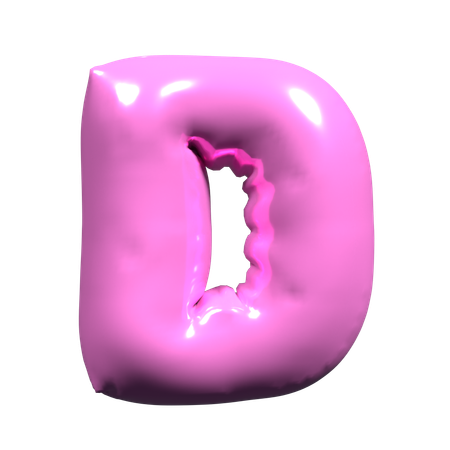 Balloon Letter D  3D Icon