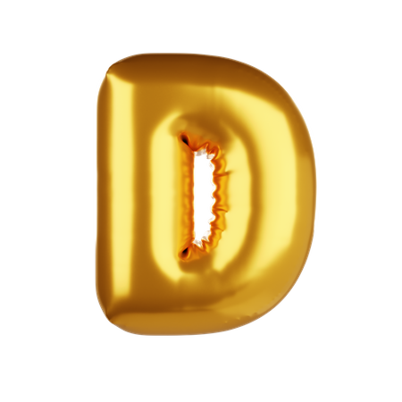 Balloon letter D  3D Icon
