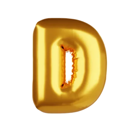 Balloon letter D 3D Icon