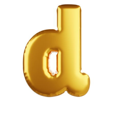 Balloon letter d lower case  3D Icon