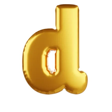 Balloon letter d lower case  3D Icon