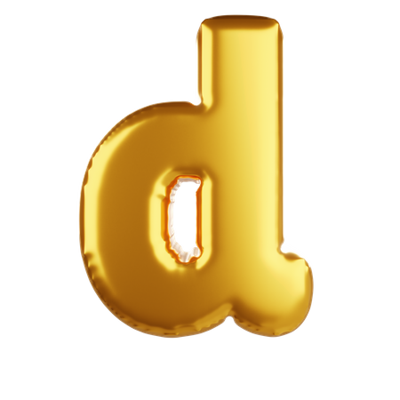 Balloon letter d lower case  3D Icon