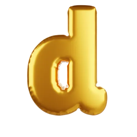 Balloon letter d lower case 3D Icon