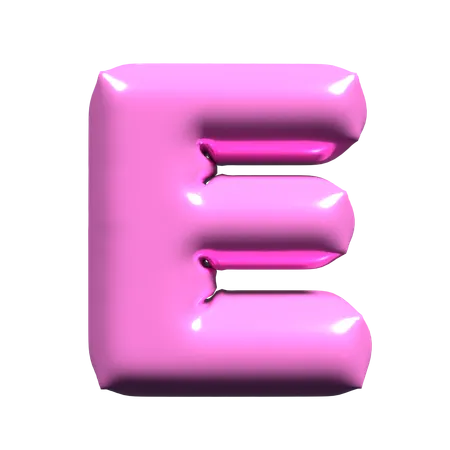 バルーン文字 e  3D Icon