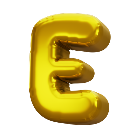 Balloon Letter E  3D Icon
