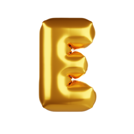 Balloon letter E 3D Icon