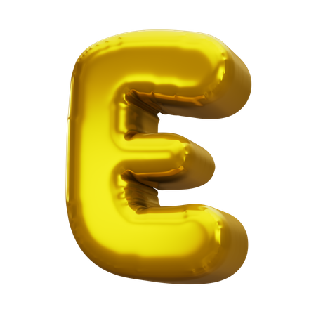 Balloon Letter E  3D Icon