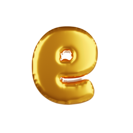 Balloon letter e lower case  3D Icon