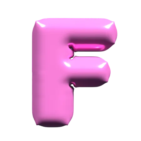 バルーン文字f  3D Icon