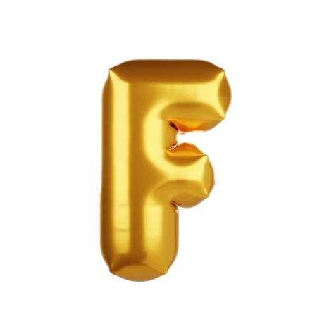 Balloon letter F 3D Icon