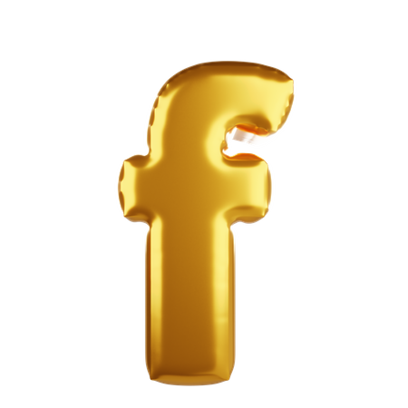 Balloon letter f lower case  3D Icon