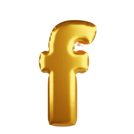 Balloon letter f lower case  3D Icon