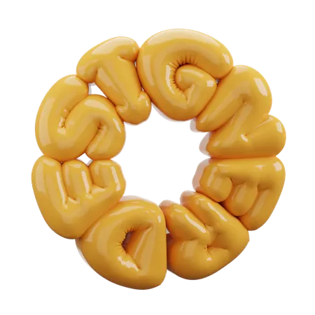Balloon Letter Graphic Desinger Sticker  3D Icon