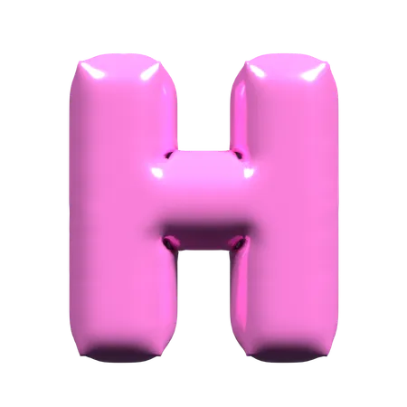 バルーン文字 h  3D Icon