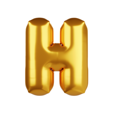 Balloon letter H 3D Icon