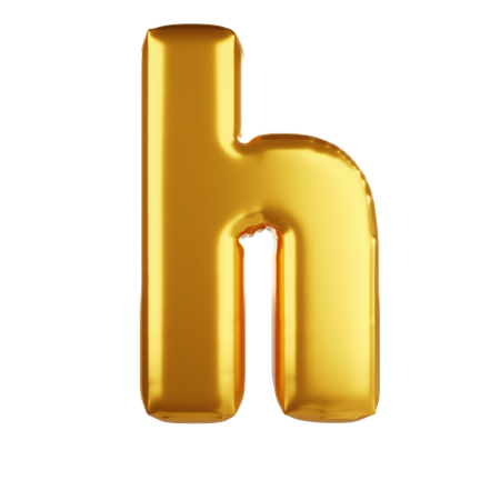 Balloon letter h lower case  3D Icon