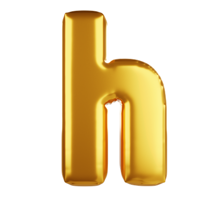 Balloon letter h lower case 3D Icon