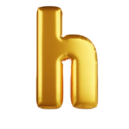 Balloon letter h lower case 3D Icon