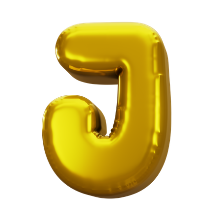 Balloon Letter J  3D Icon