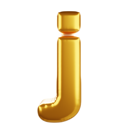 Balloon letter j lower case  3D Icon