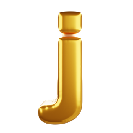 Balloon letter j lower case  3D Icon