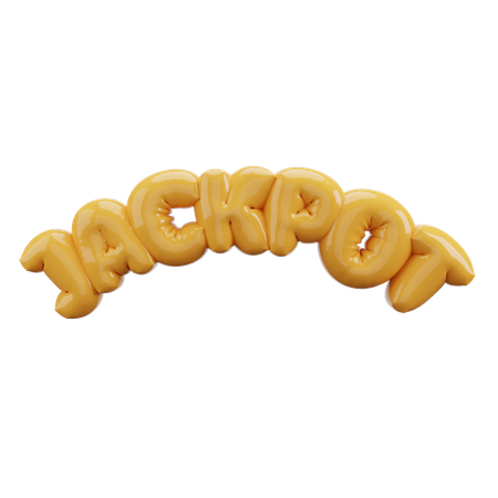 Balloon Letter Jackpot Sticker  3D Icon