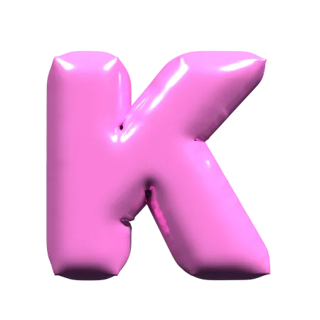 풍선 문자 k  3D Icon