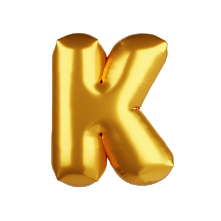 Balloon letter K  3D Icon