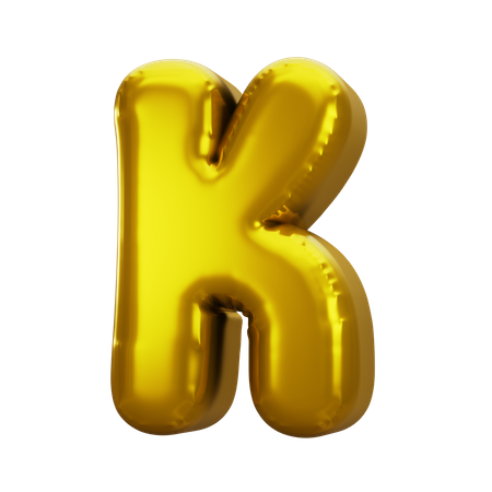 Balloon Letter K  3D Icon