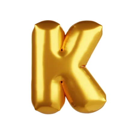 Balloon letter K 3D Icon