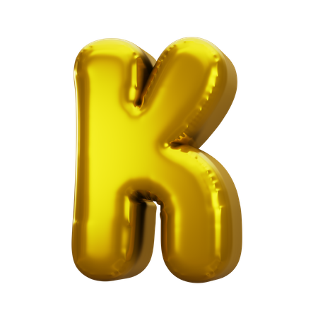 Balloon Letter K  3D Icon