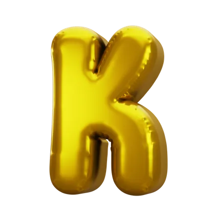 Balloon Letter K  3D Icon