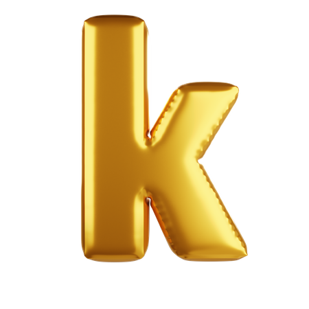 Balloon letter k lower case  3D Icon