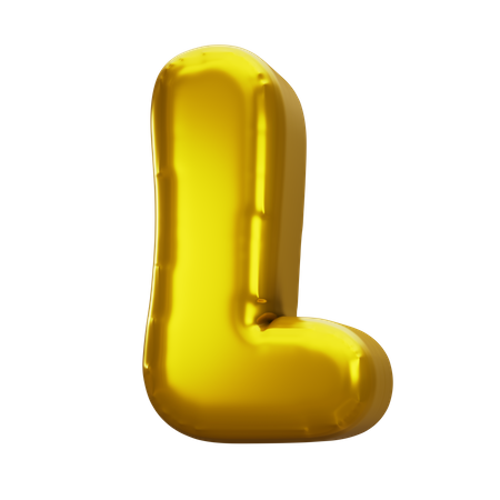 Balloon Letter L  3D Icon