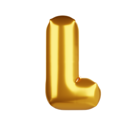 Balloon letter L  3D Icon