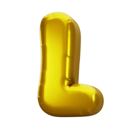 Balloon Letter L  3D Icon