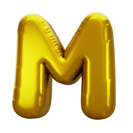 Balloon Letter M  3D Icon