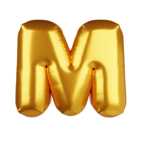Balloon letter M 3D Icon