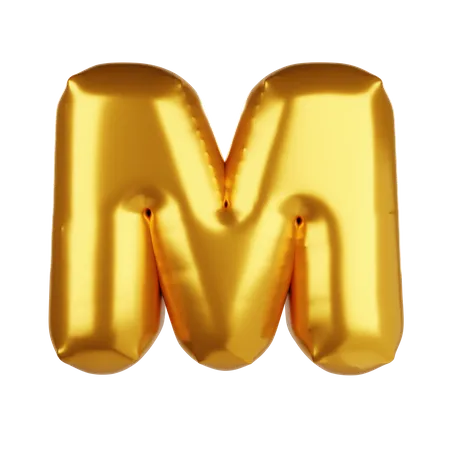 Balloon letter M 3D Icon