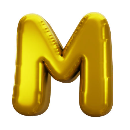 Balloon Letter M  3D Icon